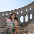 Pula Roman Amphitheatre - Erynn and Greta1
